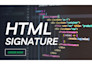 create professional HTML email signature with logo and links